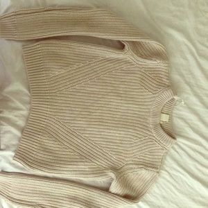 Beige cable knit H&M sweater - XS